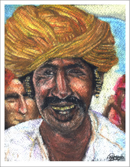 a smiling rajasthani